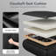 Fauteuil de bureau inclinable moderne avec appui-tête et repose-pieds réglables - dossier haut confort à 170 ° en similicuir, support de 420 lb-450798019