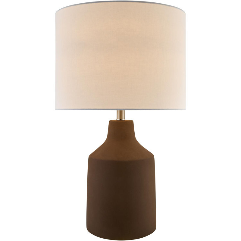 Lampe de table Lockwood, Brun, Blanc / Blanc