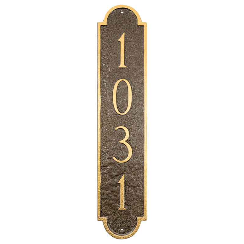 Rockford Column Address Sign Plaque, Antique Copper / Copper, Yes