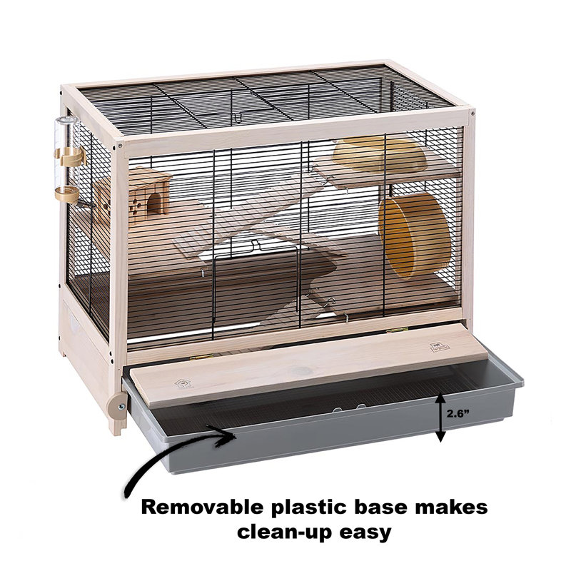 Cage à hamster Ferplast HAMSTERVILLE, structure en bois robuste, noir