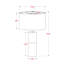 Lampe de table Elena en béton noir et abat-jour noir, H 24,82 po x l 14,88 po x P 14,73 po