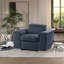 Chaise avec repose-pieds coulissant en microfibre