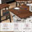 Farmhouse Kitchen Island with Storage, Sliding Barn Door, Metal Grid, Drop Leaf & Wheels-1570160846
