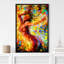 Portrait de femme passionnée danseuse, impressions sur toile colorées pour le décor de chambre à coucher de salon-104074526-104074527