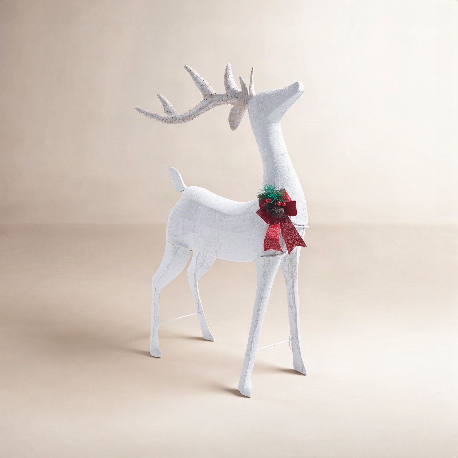 Mesh Holiday Reindeer Lawn Decoration, 50" H x 31" W x 14" D