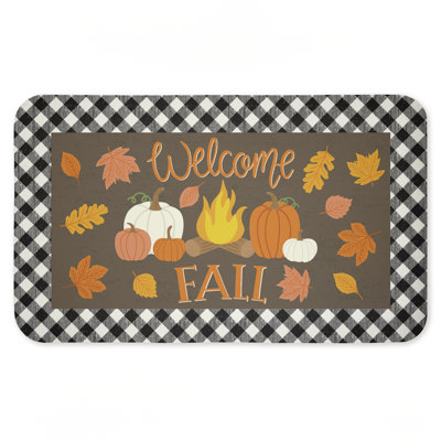 Tapis de sol anti-fatigue Welcome Fall Gingham