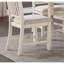 Ensemble de chaises de salle à manger rembourrées en tissu texturé blanc antique