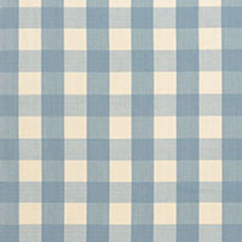 Camden Cotton Check Fabric, Chambray