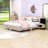 Wood Floating Platform Bed with LED Lights and Built-in Nightstands-1369236731-1369236729