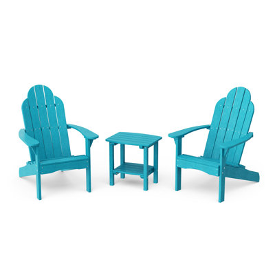 Classic 3-Piece Adirondack Set with Side Table