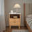 Fluted Nightstand With Charging Station And LED Lighting