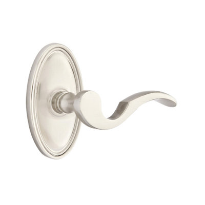 Cortina Wave/Drop Privacy (Bed & Bath) Door Lever with Oval Rosette