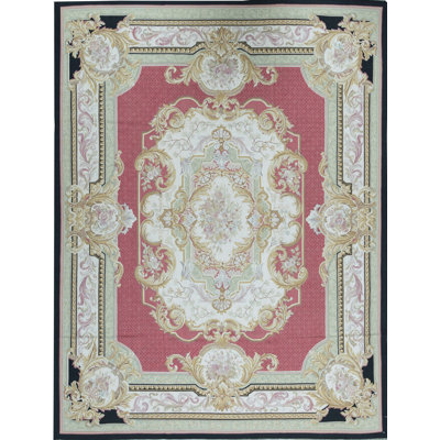 Aubusson Wool Oriental Area Rug