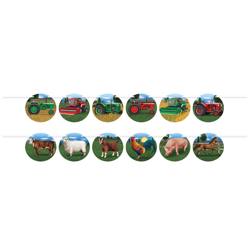 Tractor & Farm Animal Streamer Set