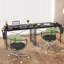 Bureau d'ordinateur de 40 po avec structure en métal, surface imperméable et sac de rangement - idéal pour le bureau-1676133827-1676133830