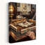 «Quiet Mahjong Moment Peaceful Serene», art mural traditionnel-129094700