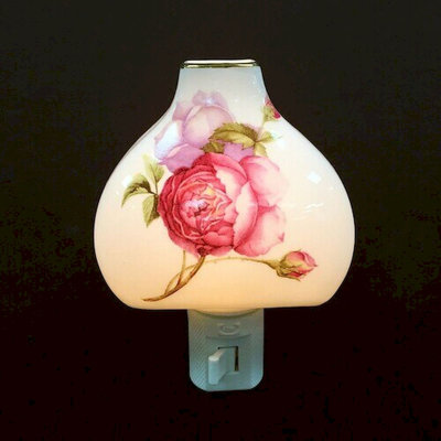 Veilleuse fleurs roses Naleia