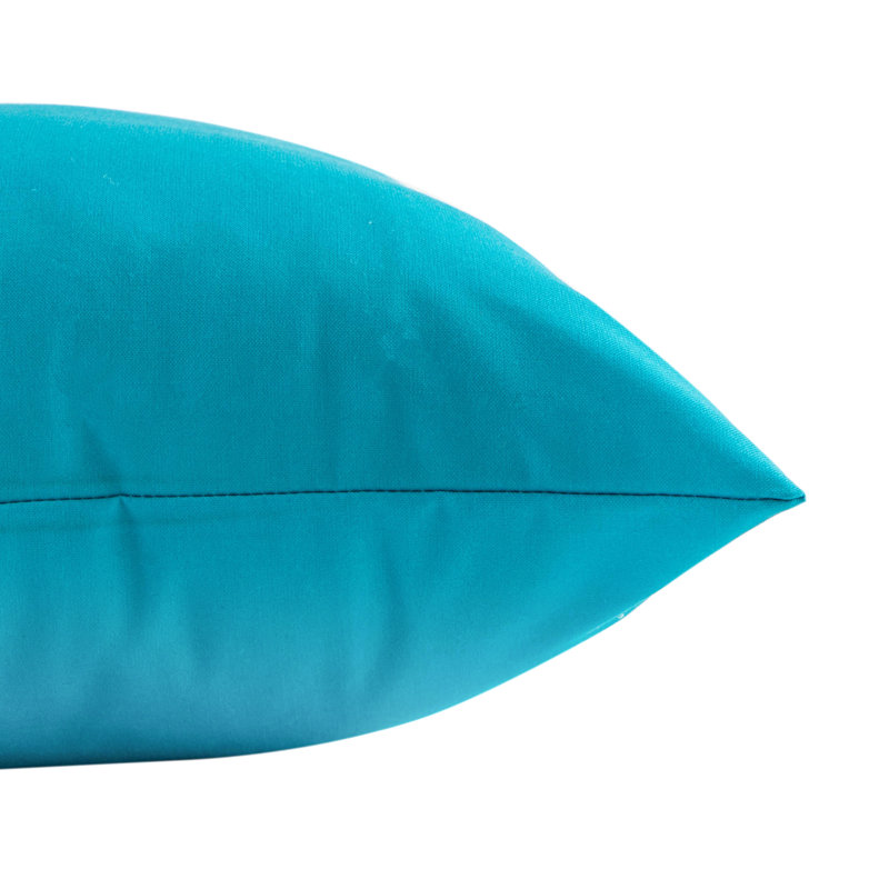 Coussin décoratif carré bleu sarcelle, Bleu vif