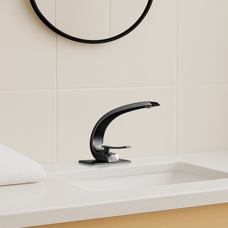 Single-Hole Single-handle Bathroom Faucet, Matte Black