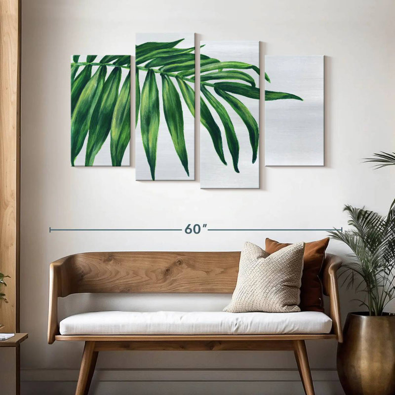 Harnek feuille tropicale I, H 32 po x l 52 po
