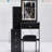 Small Space Vanity Table With Sliding Led Mirror, Brightness And Color Adjustable, Cushioned Stool, , Black Compact Left Side Bedside Padded Chair & Touch Operated Adjustable 3 Settings, American-158503288
