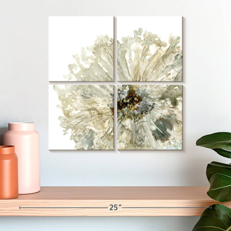 Harnek Glittering Mums II, 18" H x 18" W