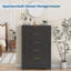 46" Modern Fluted Dresser with Multi-Drawers, Stable Design-1936642373