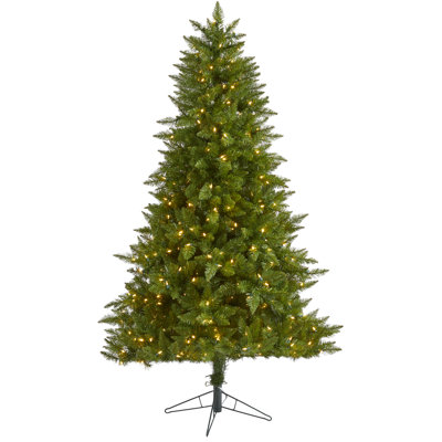 Arbre de Noël artificiel épinette vert avec lumières claires
