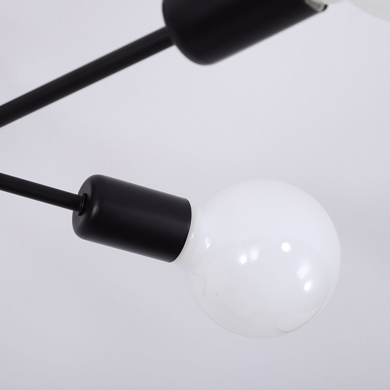 Lustre sphérique spoutnik à 6 lumières Coblitz, Noir