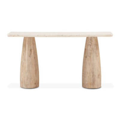 Evylene 60'' Marble Top Console Table