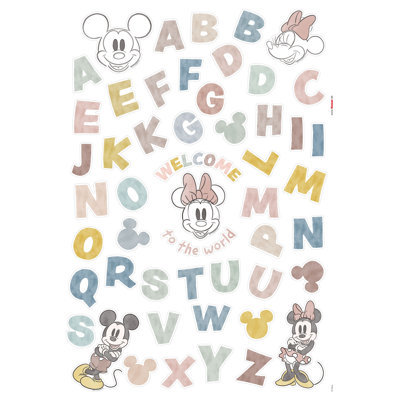 Wandaufkleber Micky Maus Alphabet