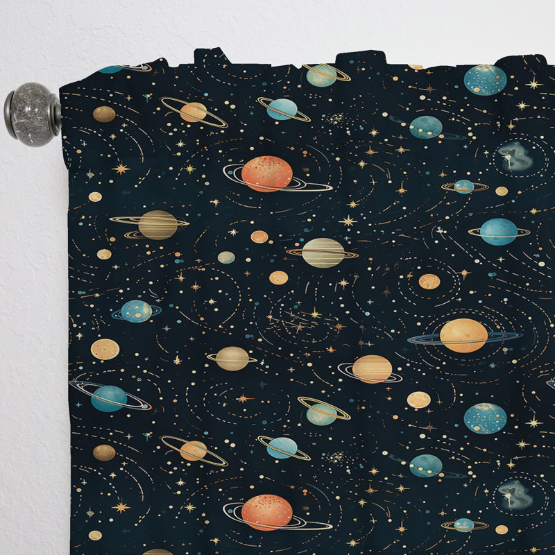 Celestial Constellations For Teens I - Rideau obscurcissant géométrique abstrait - 1 panneau, L 52 po x L 84 po