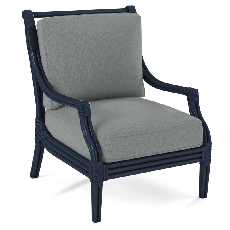 Inveron Armchair, Navy, Light Blue Performance Fabric; 0851-55