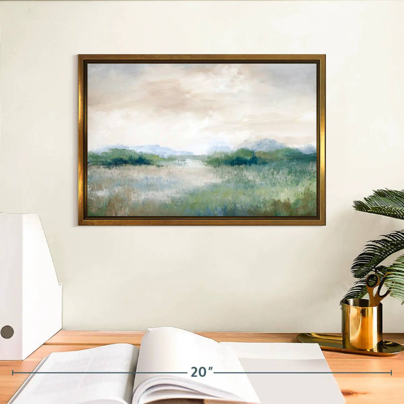 Calmer Vista, Cadre flottant doré, 13 po x 9 po