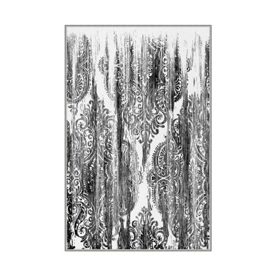 Elegant Hall Carpet, 3D Digital Print Design, 3.9 x 4.9 ft | 100% Polyester, Antibacterial, Non-Slip PVC Dot Underside, Pile Height: 0.04 in, Machine Washable, Perfect for Living Room & Entryway Decor