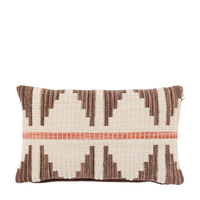 Abstract Brown Rectangular Cushion