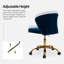 Petillo Swivel Velvet Office Task Chair with Adjustable Height and Padded Cushion-1313810112