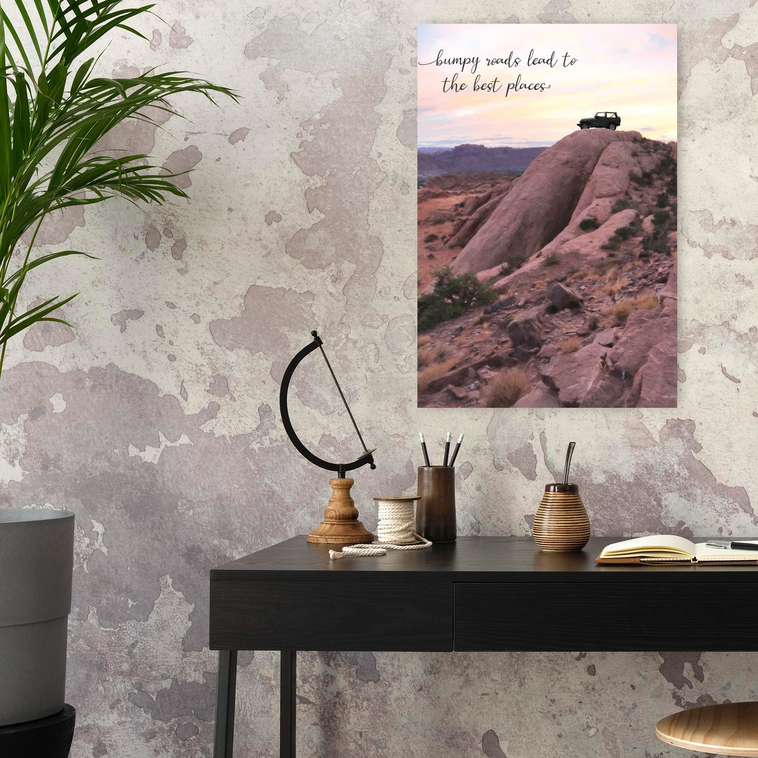 Latitude Run® Bumpy Roads Abstract Contemporary Landscape Nature Art ...