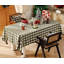 Nappe 100% coton tissé brun avec pompons l 56 po x L 96 po-1468641191-1468641199