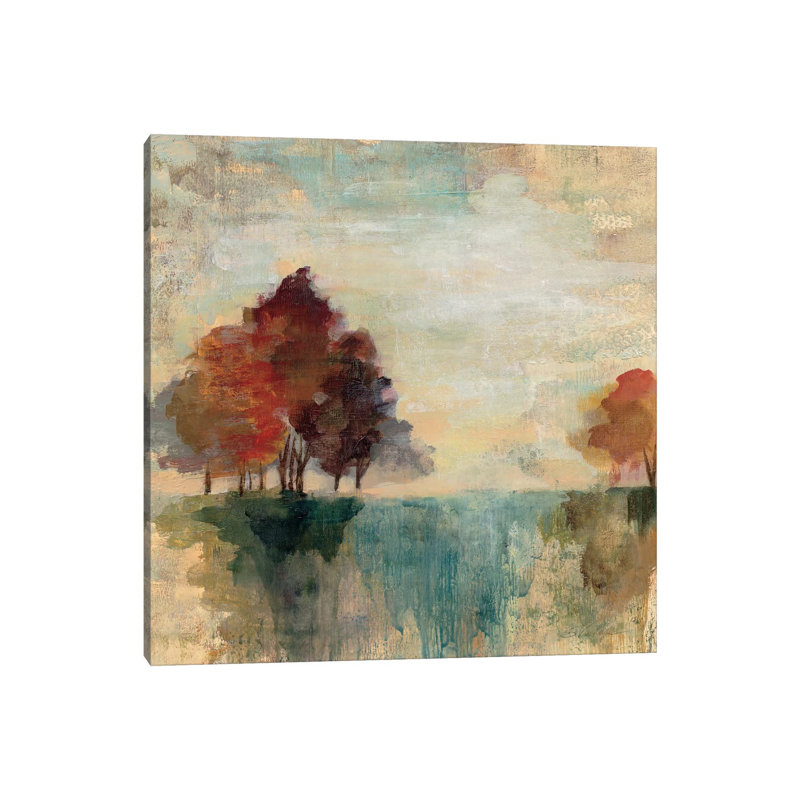 Landscape Monotype II by Silvia Vassileva - Wrapped Canvas Painting, 93.98 cm H x 93.98 cm W x 1.91 cm D