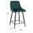 Hallberg Upholstered Velvet Counter Stool with Iron Frame-1563449097
