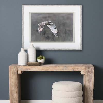 Forest Owl by Chad Mackay a Hand Embelished Textured Framed Art Print Matted under Glass