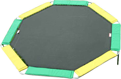 Trampoline octogone 16 pi, Vert / Jaune