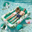 Premium Inflatable Pool Float Lounge With Headrest And Cup Holders, Breathable Water Hammock Raft, Summer Outdoor Water Floating Bed For Pool Lake Beach Party, 2 Colors & Multiple Sizes Optional, Lightweight, Foldable and Easy to Carry-129160085-129160086