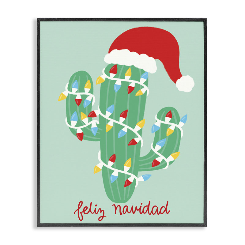 Cactus de Noël occidental, estampe numérique, design par Taylor Shannon Designs, H 14 po x l 11 po