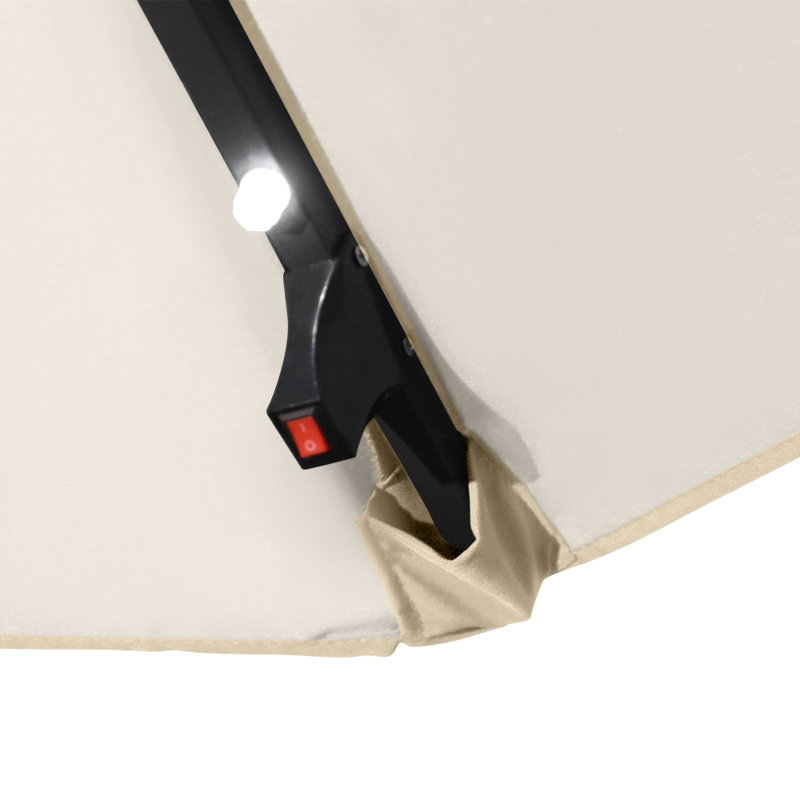 Prater 3m Cream Cantilever Parasol with Lights