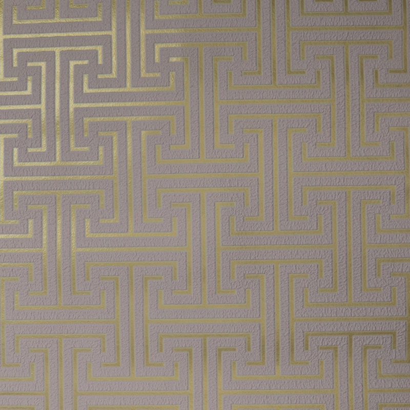 Rouleau de papier peint en faux suède tt 33 pi x l 20,5 po Wilmoth, Crème / doré