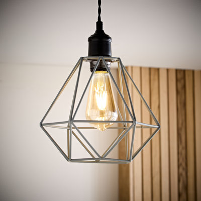 Carnegie 20cm H Metal Novelty Pendant Shade ( Spider ) in Grey