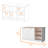2-Door Kitchen Island With Ample Storage In Modern White And Ash 35.6-Inch Tall 59-Inch Wide Surface For Use