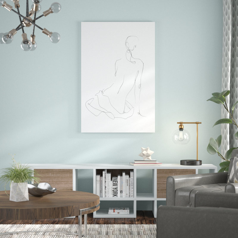 «Gestural Contour I» par Ethan Harper, reproduction d'art sur toile tendue, H 48 po x l 32 po